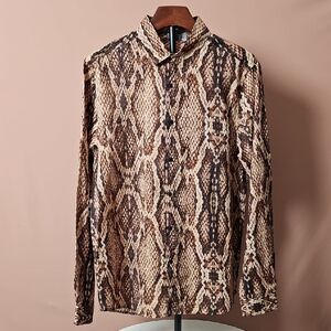 ASOS Brown Snake Print Shirt
